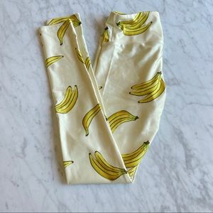 Gold sheep Banana print leggings size S